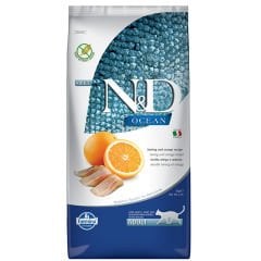 ND Ocean Tahılsız Ringa Balığı Ve Portakallı Kısır Kedi Maması 5 Kg