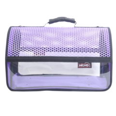 Migno Flybag Voyager Şeffaf Fileli Kedi Köpek Taşıma Çantası - Mor 46 x 30 x 27 cm