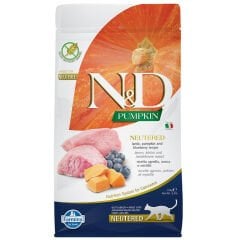 ND Balkabaklı Kuzu Eti Yaban Mersini Kısır Kedi Maması 1,5 Kg