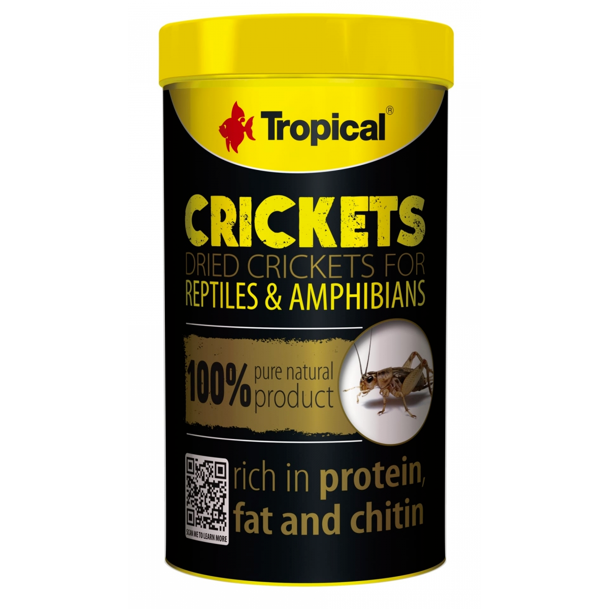 Tropical Dried Crickets For Reptiles 250 ml 25 gr Kurutulmuş Cırcır Böceği