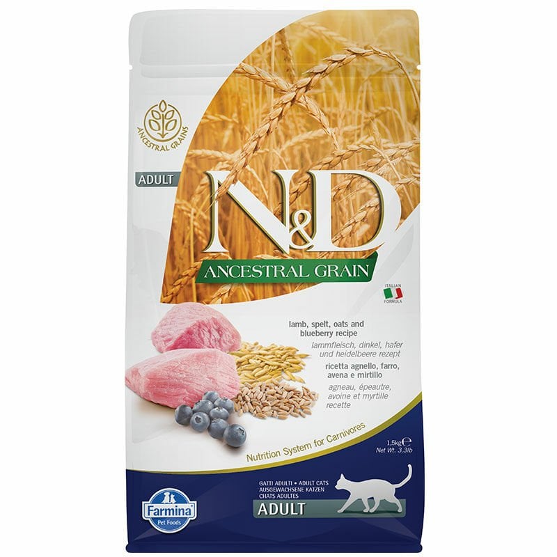 ND Cat Düşük Tahilli Kuzu Etli Yaban Mersinli 1,5 Kg