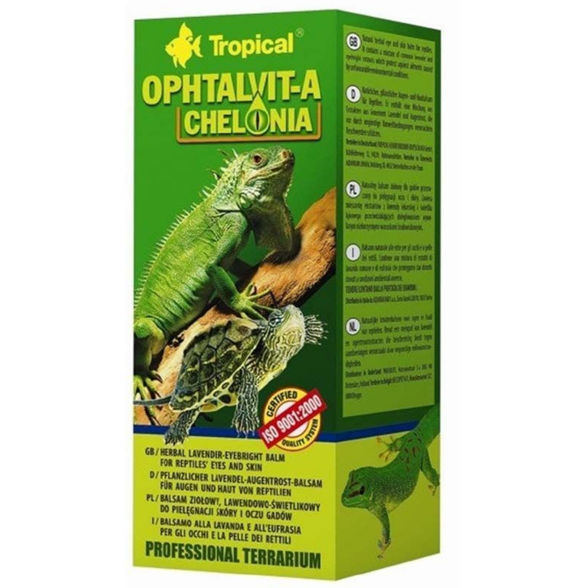 Tropical Ophtalvit-A Chelonia Kaplumbağa Göz Bakım Damlası 15 Ml
