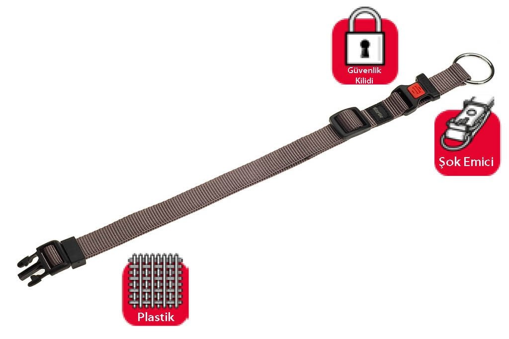 Karlie Gri Kilitli Boyun Tasması S 30-45 Cm