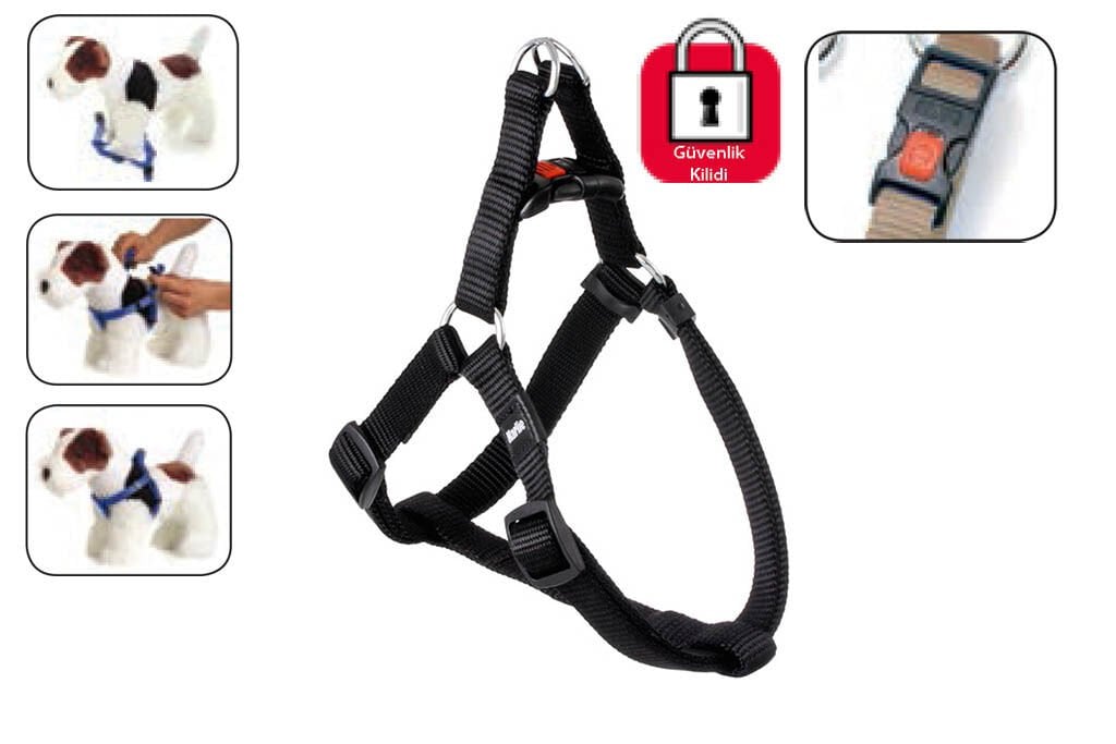 Karlie Siyah Kilitli Göğüs Tasması S 25 - 45 Cm