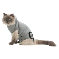 Trixie Operasyon Sonrası Gövde Koruyucu Kedi Kıyafeti S - M Gri