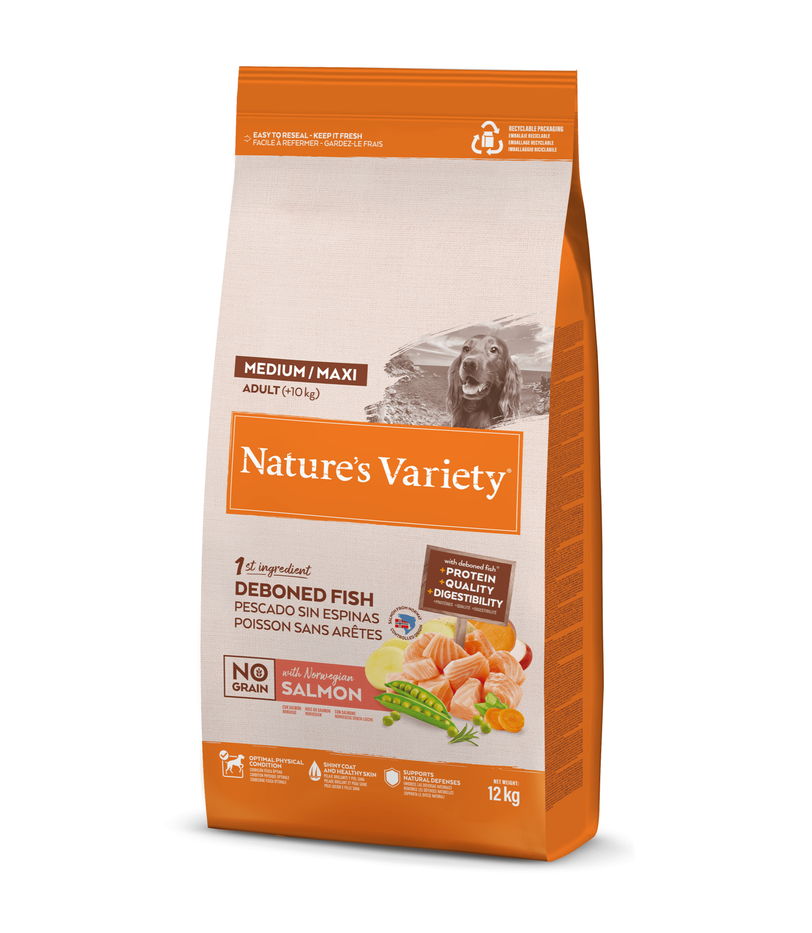 N.v. Dog No Graın Medıum/maxı Adult Salmon 12kg