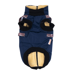 PawStar Gri Lacivert Nuuk Kolsuz Küçükve Orta  Irk Köpek Yelek Yağmurluk 2XLarge