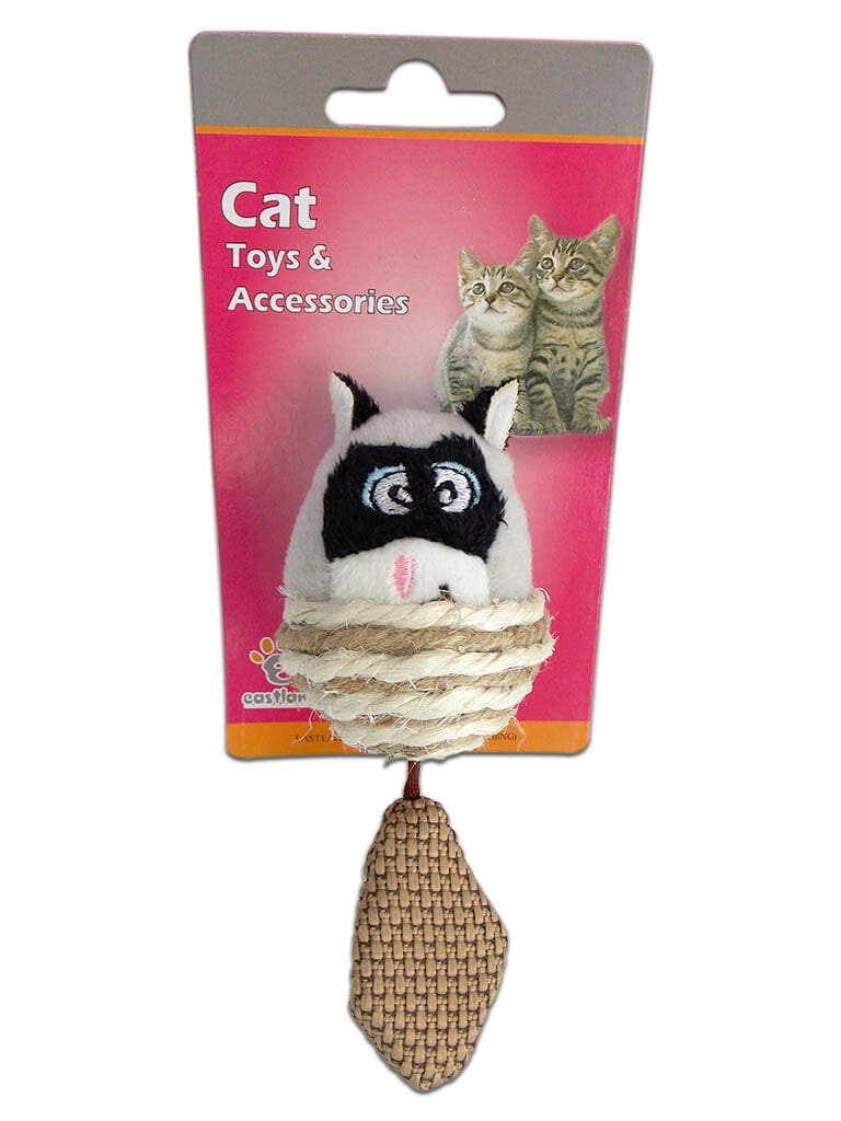 Eastland Hasır Rakun Kedi Oyuncağı 6 - 5 cm