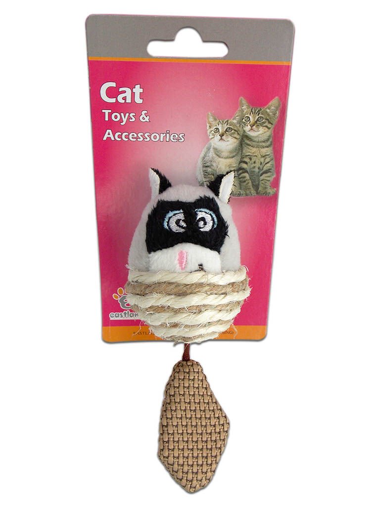 Eastland Hasır Rakun Kedi Oyuncağı 6 - 5 cm