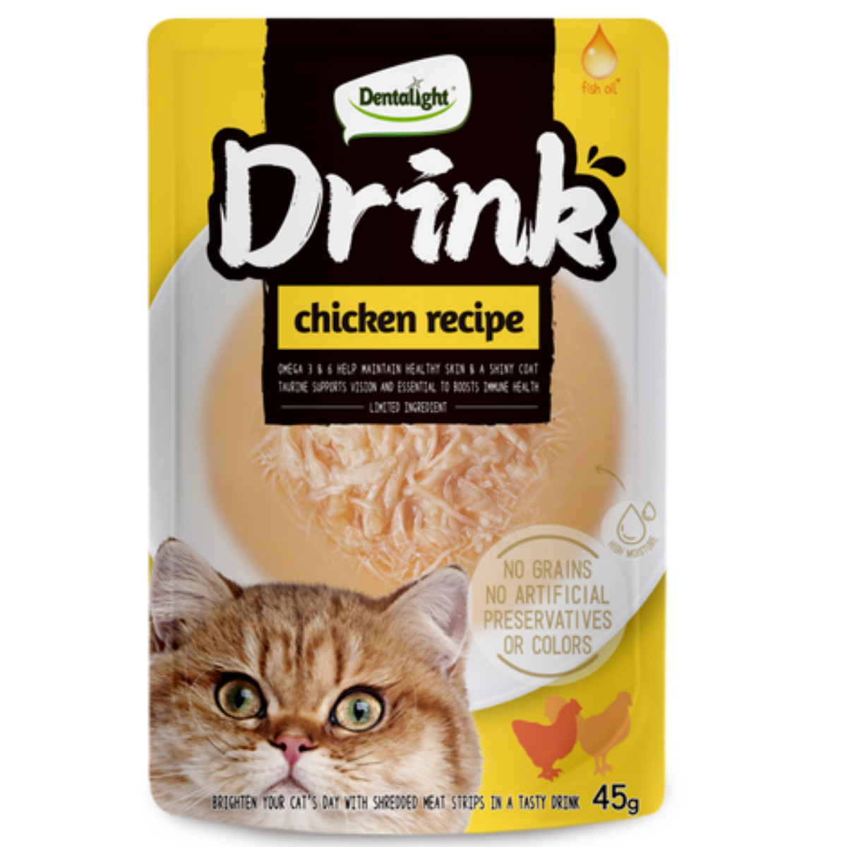 Dentalight Tavuk Etli Sıvı Kedi Ödül 45 Gr