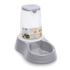 Stefanplast Reserve Kedi Köpek Hazneli Mama Kabı 1,5 L Gri