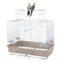 Imac Wilma Sultan Papağanı Kafesi Bej Beyaz 79,5 x 48,5 x 64,5 cm
