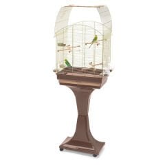 Imac Agata Delux Ayaklı Üstü Açılır Kuş Kafesi Kahve Gold 58 x 33 x 62,5 cm