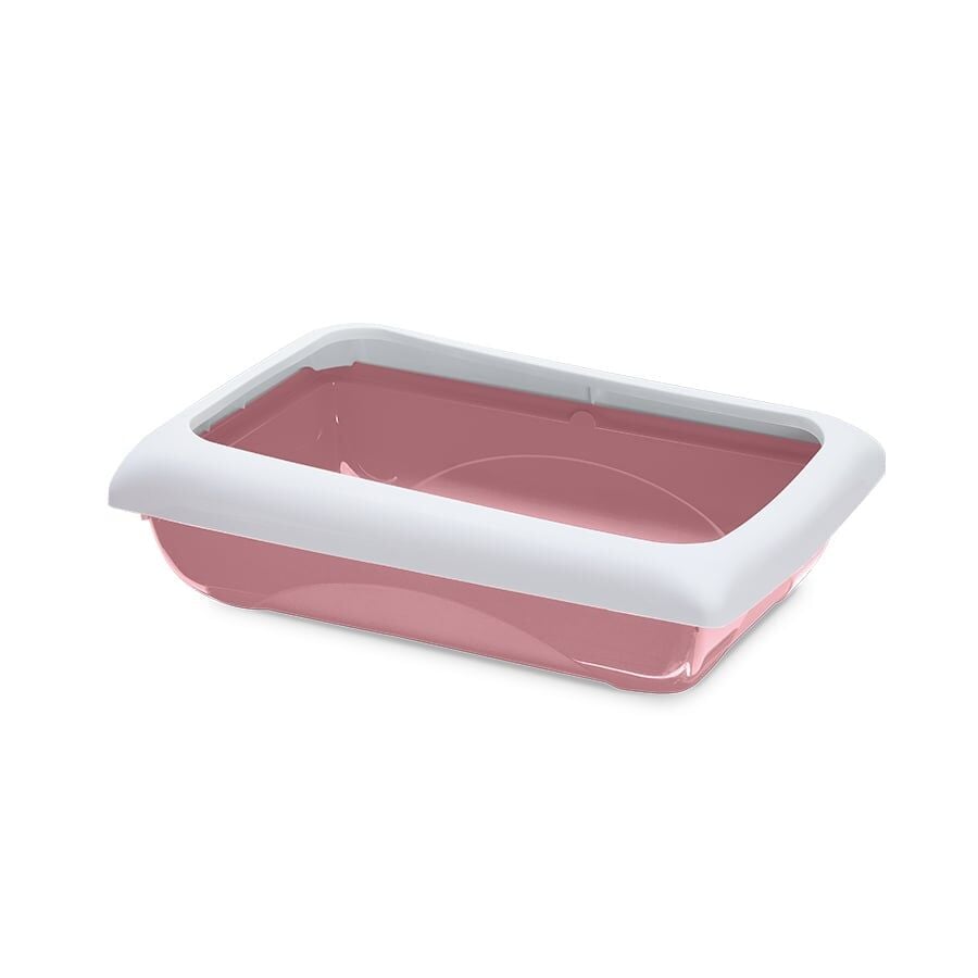 Imac Duo Kedi Tuvaleti Pembe Beyaz 59 x 40 x 28 cm Kürek Hediyeli