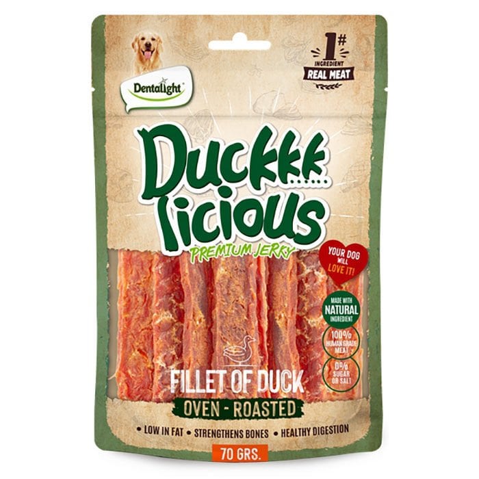 Dentalight Duckkk Licious Kurutulmuş Ördekli Fileto Köpek Ödül Maması 70gr