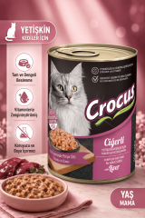 Crocus Yetişkin Kedi Ciğerli Yaş Mama 400 gr