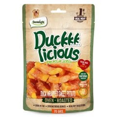 Dentalight Duckkk Licious Kurutulmuş Ördek ve Tatlı Patatesli Köpek Ödül Maması 70gr