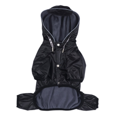 PawStar Siyah Muson Büyük Irk Yağmurluk 7XL