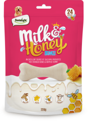 Dentalight Milk Honey Sticks Sütlü ve Ballı Kemik Köpek Ödül Maması 220 gr