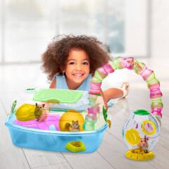 Imac Yo-yo Plus Plastik Hamster Kafesi Mavi 54 x 39 x 27 cm