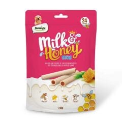 Dentalight Milk Honey Sticks Sütlü ve Ballı Kemik Köpek Ödül Maması 240 gr