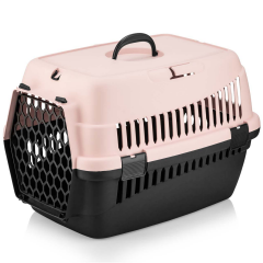 Brezza Pet Orta Boy Kedi ve Köpek Taşıma Çantası 39 x 55 x 36,5 cm Siyah Gövde Renkli Klips