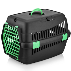 Brezza Pet Orta Boy Kedi ve Köpek Taşıma Çantası 39 x 55 x 36,5 cm Siyah Gövde Renkli Klips