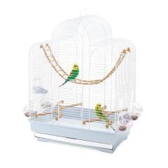 Imac Fiona Muhabbet Kuşu Kafesi Mavi Beyaz 50 x 30 x 65 cm