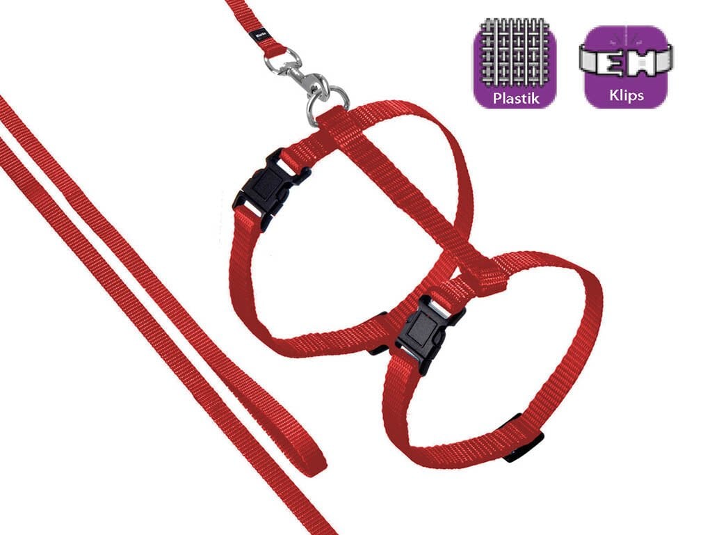 Karlie Kırmızı Göğüs Tasması - Uzatma tasma 110 Cm