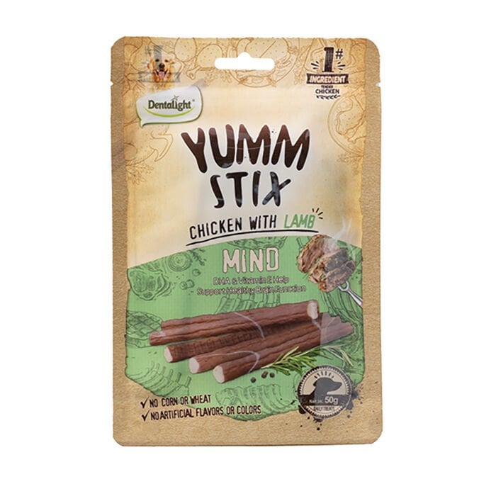 Dentalight Yumm Stix Tavuklu ve Kuzu Etli Çubuk Köpek Ödül Maması 50gr