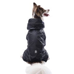 PawStar Siyah Muson Küçük Irk Köpek Tulum Yağmurluk XLarge