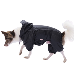 PawStar Siyah Muson Küçük Irk Köpek Tulum Yağmurluk XLarge