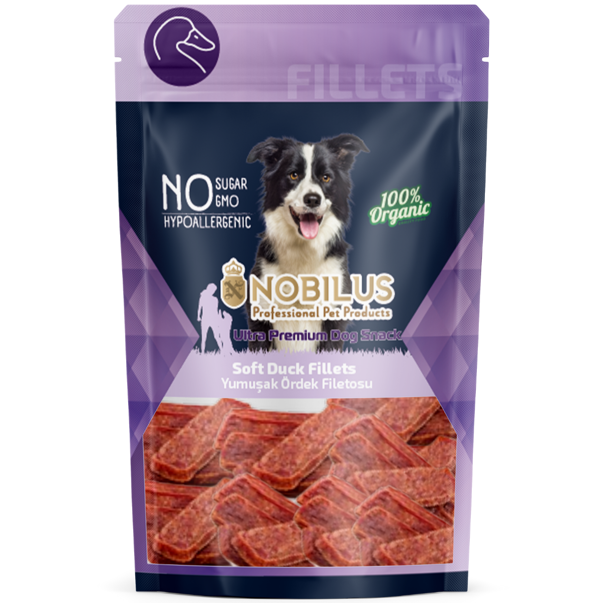 NOBILUS Yumuşak Ördek Filetosu Köpek Ödül Maması 80 gr