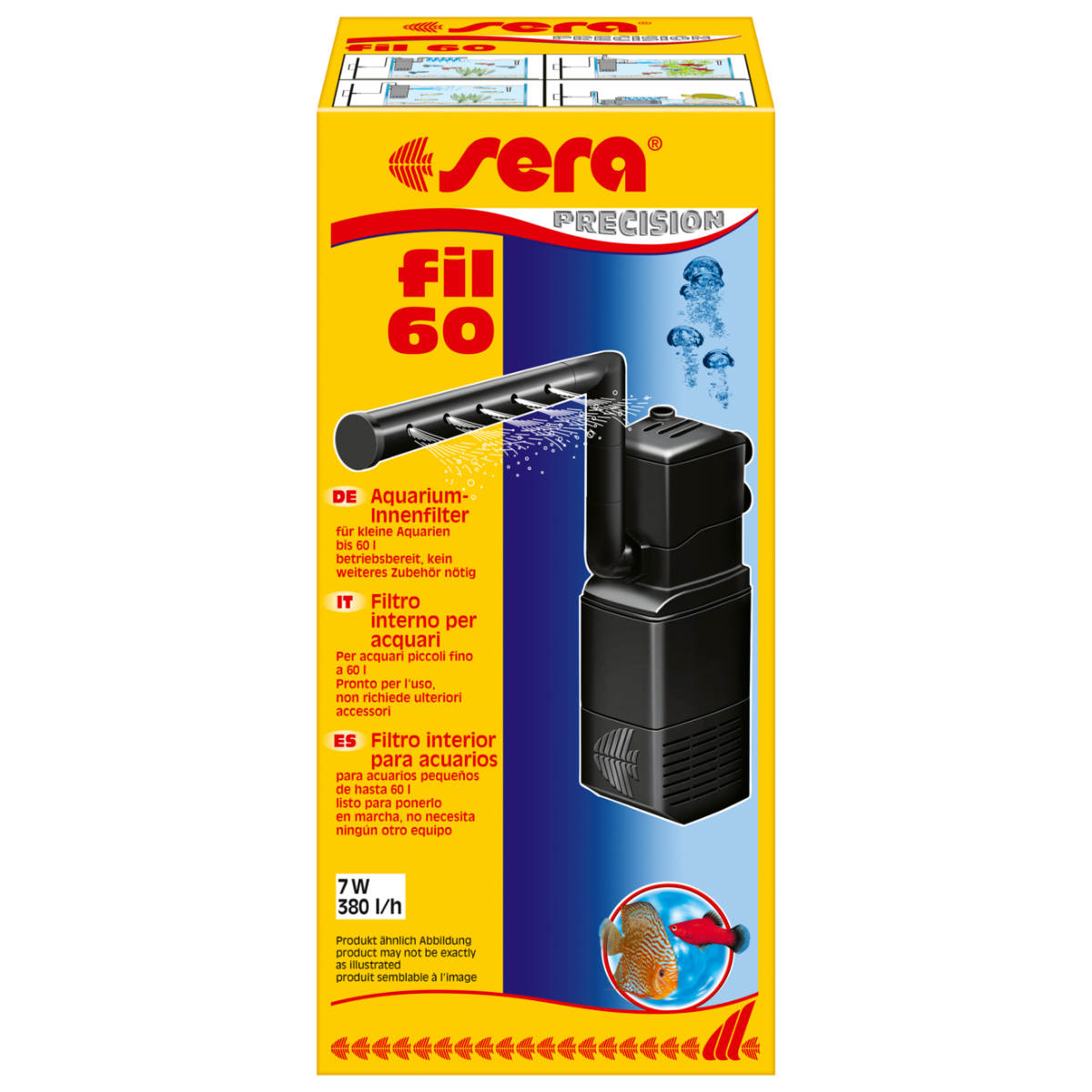Sera Fil 60 Akvaryum İç Filtre 7W 380 L / Hr
