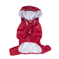 PawStar Kırmızı Muson Küçük ve Orta Irk Köpek Tulum Yağmurluk 2XLarge