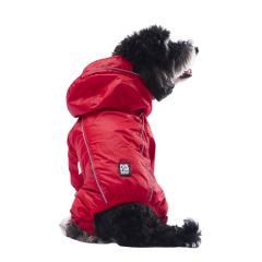PawStar Kırmızı Muson Küçük ve Orta Irk Köpek Tulum Yağmurluk 2XLarge
