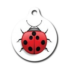 Dalis Pet Tag - Uğur Böceği Yuvarlak Kedi Köpek Künyesi Small