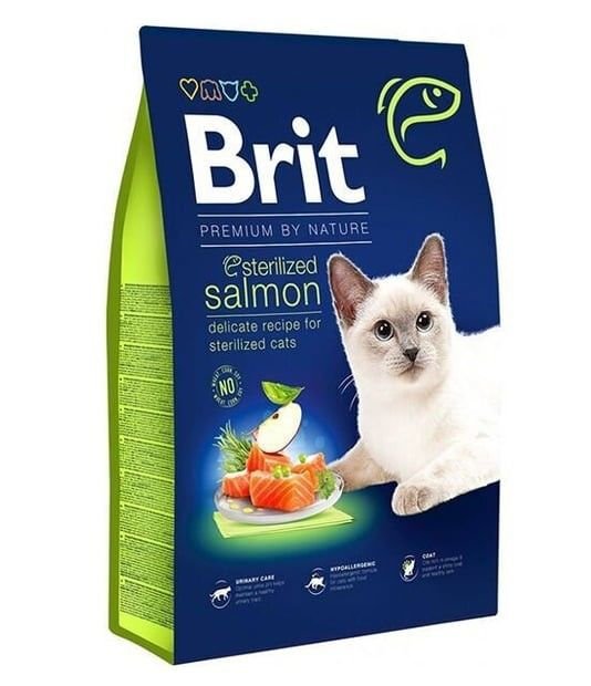 Brit Premium By Nature Cat Sterilized Salmon 8 Kg Kısırlaştırılmış Kedi Maması