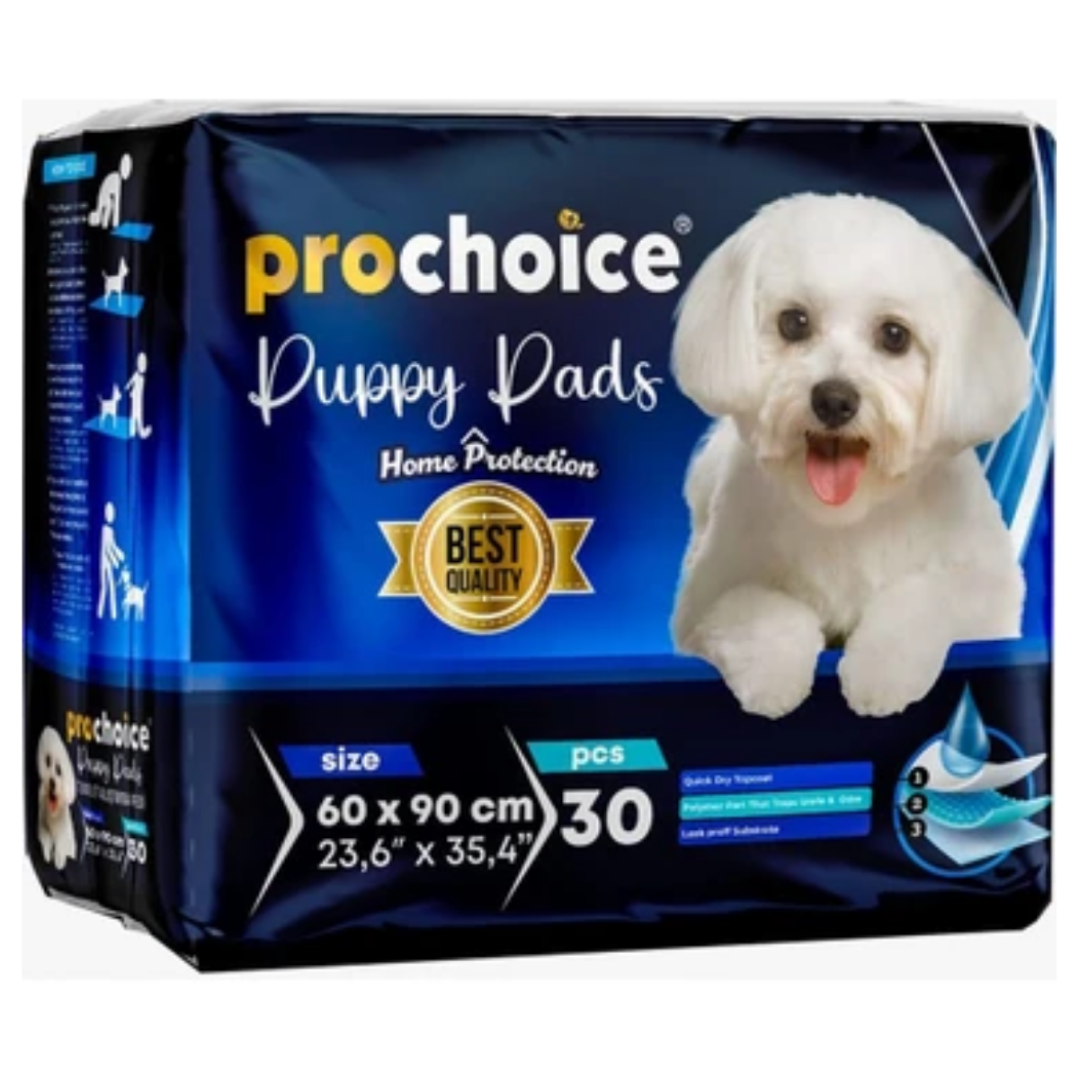 Prochoice Puppy Pads Silikon Bantlı Alıştırma Pedi 30'lu 60 x 90 cm