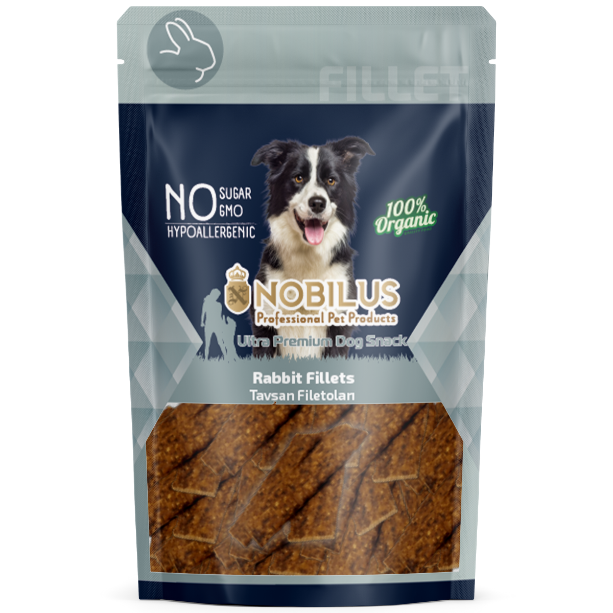 NOBILUS Tavşan Filetoları Köpek Ödül Maması 80 gr