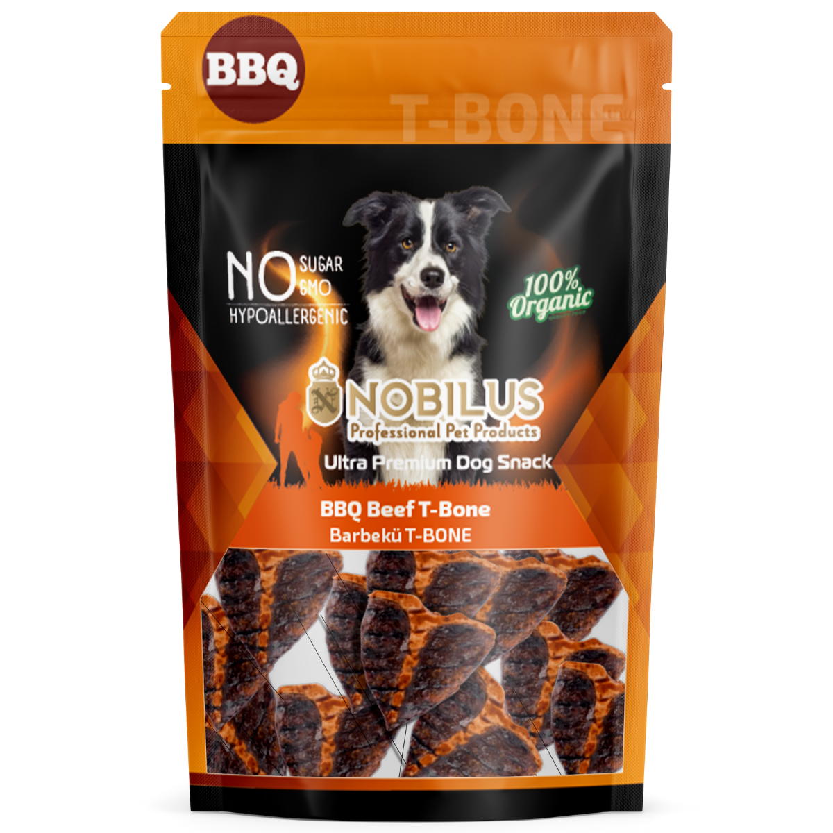 NOBILUS Barbekü T-Bone Biftek Köpek Ödül Maması 80 gr