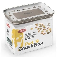 Stefanplast Dikdörtgen Snack Box 1,2 Lt Gri Beyaz