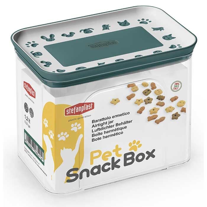 Stefanplast Dikdörtgen Snack Box 1,2 Lt Yeşil Beyaz