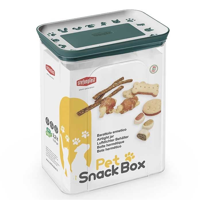 Stefanplast Dikdörtgen Snack Box 2,2 Lt Yeşil Beyaz