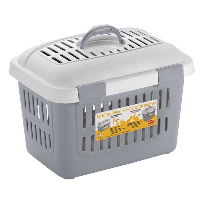 Stefanplast Midi Gulliver Orta Boy Taşıma Gri Beyaz 45 x 33 x 33 cm