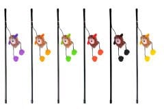 Karlie Karışık Renkli Sesli Kirpi Kedi Oltası 50 Cm