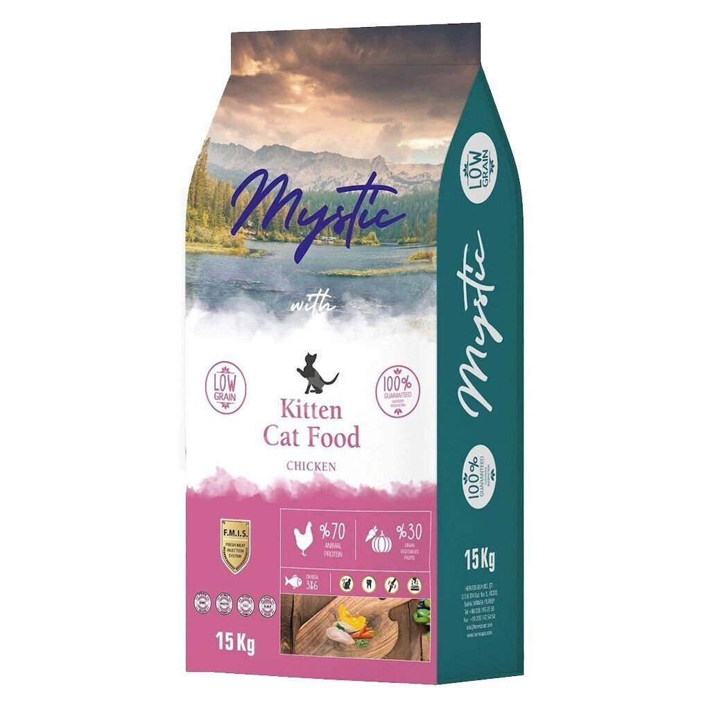 Mystic Az Tahıllı Tavuk Etli Yavru Kedi Maması 15 Kg