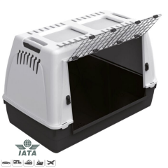 MP Bergamo Bracco 100 Car IATA Uyumlu Araba Arkası Köpek Taşıma Kafesi Gri 100 x 60 x 65 cm