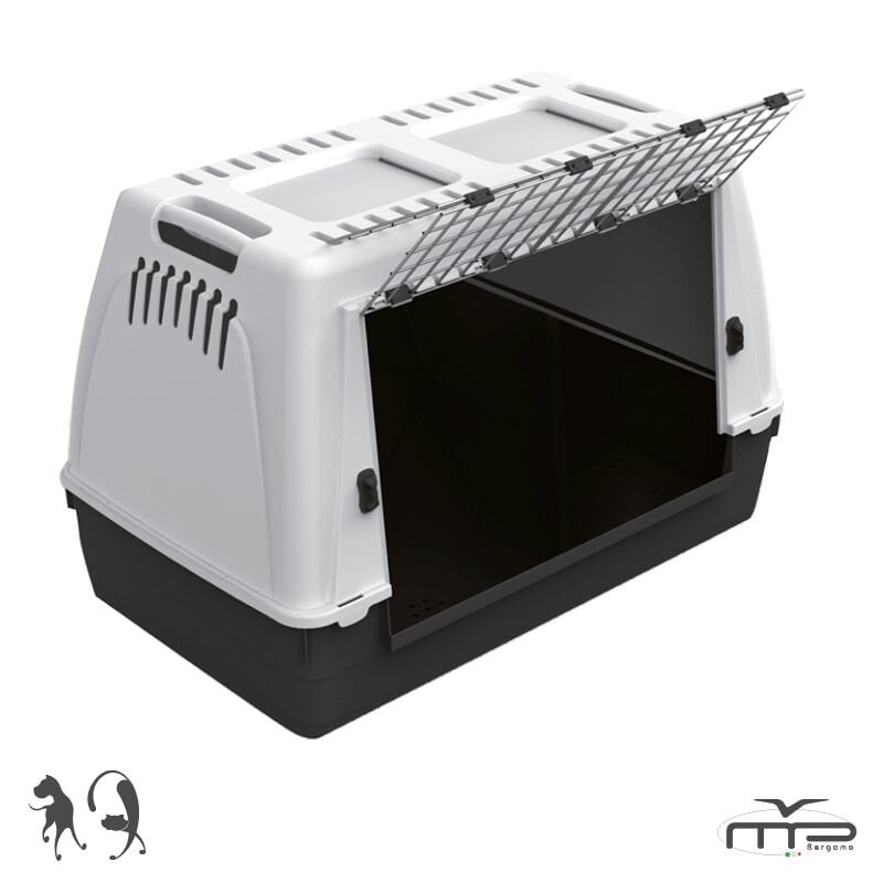 Mp Bergamo Bracco 100 Car Araba Arkası Taşıma Kafesi Gri 100 x 60 x 65 cm