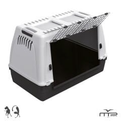 Mp Bergamo Bracco 100 Car Araba Arkası Taşıma Kafesi Gri 100 x 60 x 65 cm